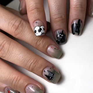  Halloween Pumpkin Press-On Nails cashymart