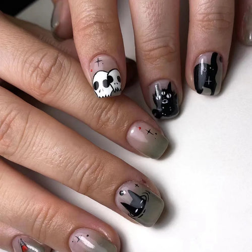  Halloween Pumpkin Press-On Nails cashymart