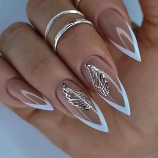  Halloween Star Moon Pumpkin Long Ballet Press-On Nails cashymart