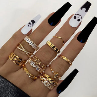  Halloween Star Moon Pumpkin Long Ballet Press-On Nails cashymart