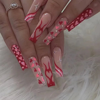  Halloween Star Moon Pumpkin Long Ballet Press-On Nails cashymart