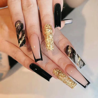  Halloween Star Moon Pumpkin Long Ballet Press-On Nails cashymart