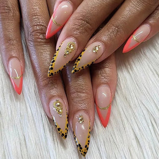  Halloween Star Moon Pumpkin Long Ballet Press-On Nails cashymart