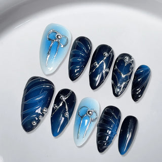  Handmade Blush Gradient Press On Nails 10pcs cashymart