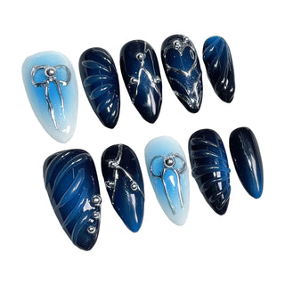  Handmade Blush Gradient Press On Nails 10pcs cashymart