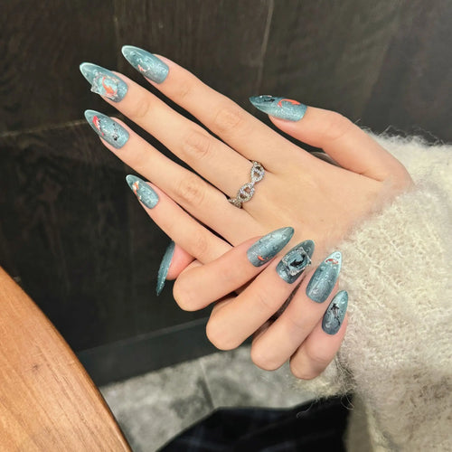  Handmade Good Luck Fish Press On Nails cashymart