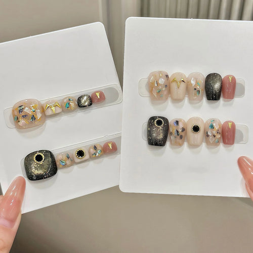 Handmade Retro Press On Nails Set cashymart