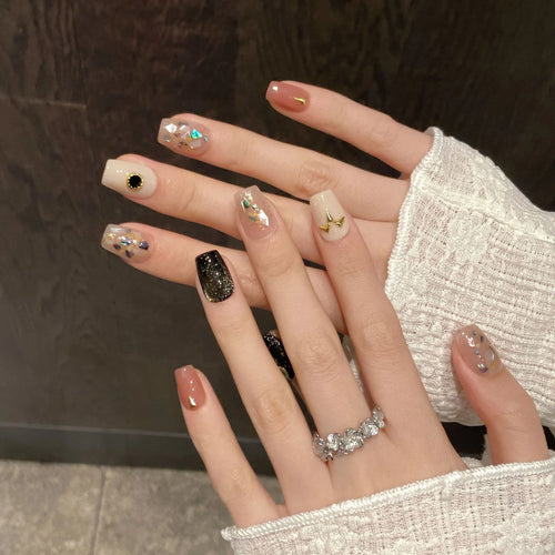  Handmade Retro Press On Nails Set cashymart
