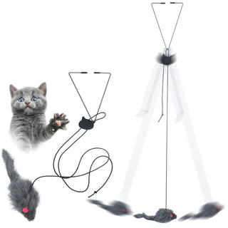  Hanging Plush Mouse Cat Toy cashymart