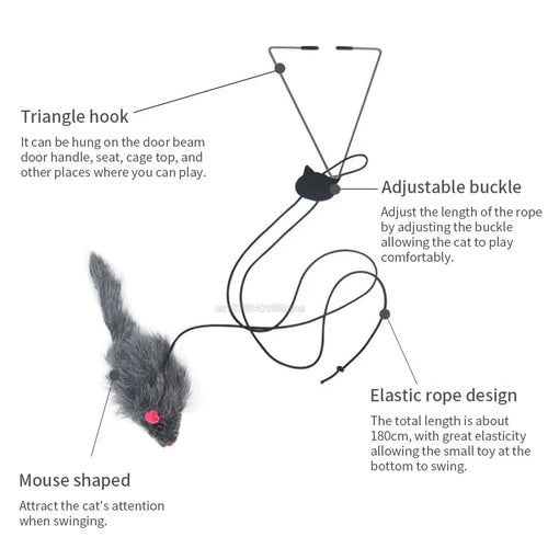  Hanging Plush Mouse Cat Toy cashymart