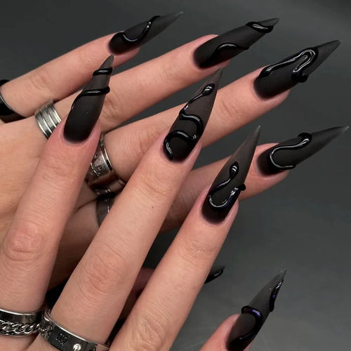  Hauntingly Chic Stiletto Nails cashymart
