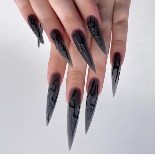  Hauntingly Chic Stiletto Nails cashymart