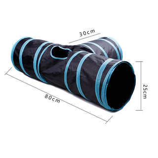  Interactive Foldable Cat Tunnel with 5/4/3 Holes for Fun Playtime cashymart