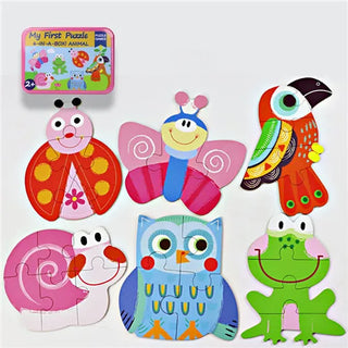  Wooden Cartoon 3D Animals Puzzle cashymart