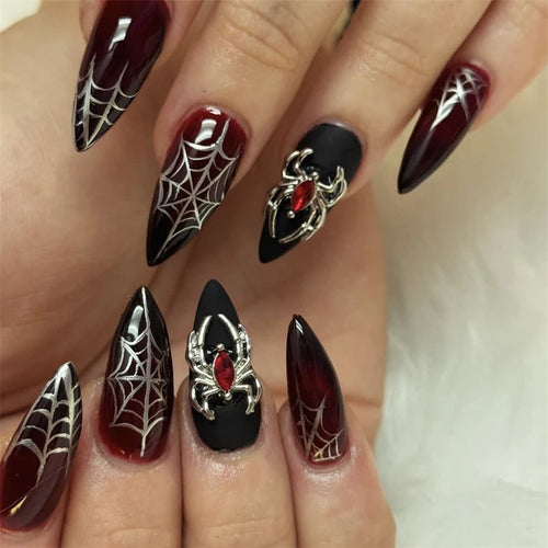  Heavy Metal Halloween Press-On Nails cashymart