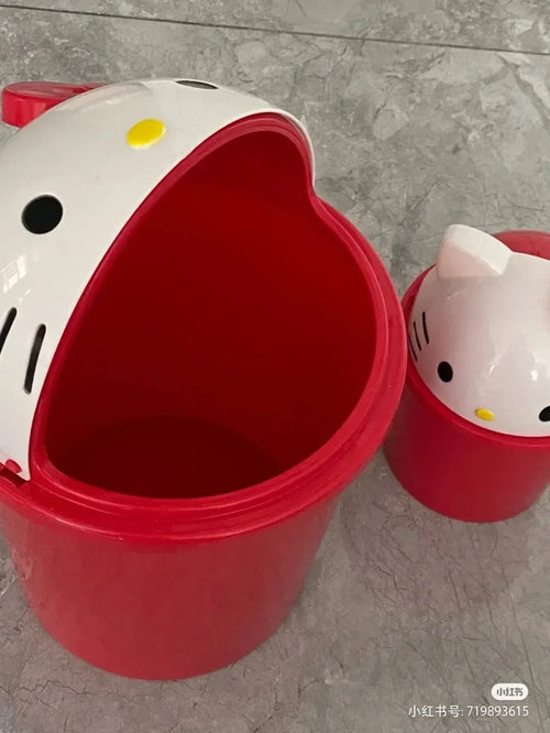  Hello Kitty Kawaii Trash Can for Home cashymart