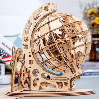  Wooden Globe 3D Puzzle Kit cashymart