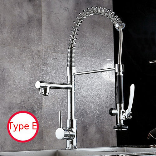  High-Pressure Copper Spring Kitchen Faucet cashymart