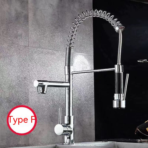  High-Pressure Copper Spring Kitchen Faucet cashymart
