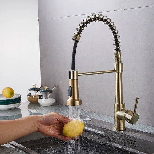  High-Pressure Copper Spring Kitchen Faucet cashymart