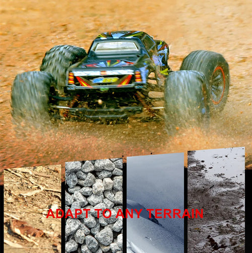  High-Speed 1:10 RC Off-Road Truck - Waterproof Dual Motor Adventure cashymart