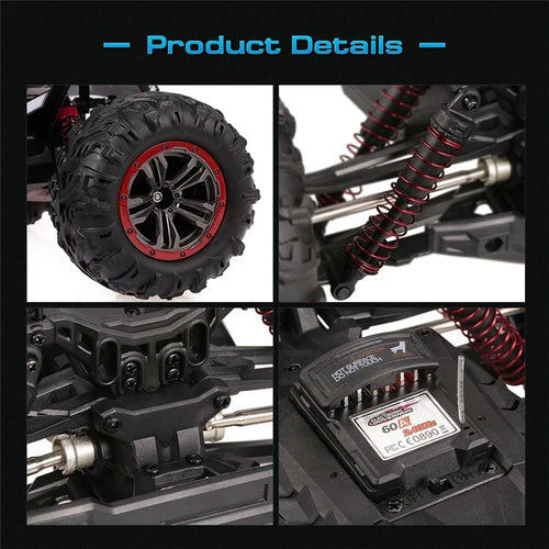  High-Speed 1:10 RC Off-Road Truck - Waterproof Dual Motor Adventure cashymart