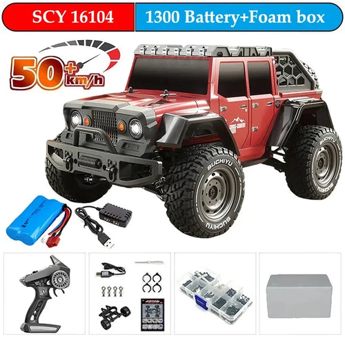  High-Speed 1:16 4WD Drift RC Car with LED - 70KM/H or 50KM/H cashymart