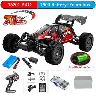  High-Speed 1:16 4WD Drift RC Car with LED - 70KM/H or 50KM/H cashymart
