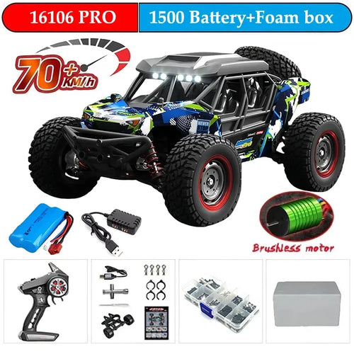  High-Speed 1:16 4WD Drift RC Car with LED - 70KM/H or 50KM/H cashymart