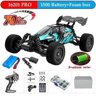  High-Speed 1:16 4WD Drift RC Car with LED - 70KM/H or 50KM/H cashymart