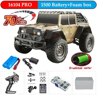 High-Speed 1:16 4WD Drift RC Car with LED - 70KM/H or 50KM/H cashymart