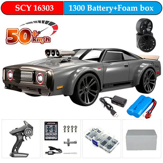  High-Speed 1:16 4WD Drift RC Car with LED - 70KM/H or 50KM/H cashymart