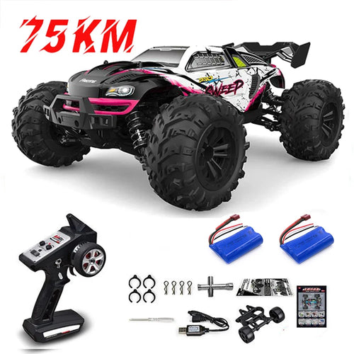  High-Speed 1:16 4WD Drift RC Car with LED - 75KM/H Monster Truck cashymart