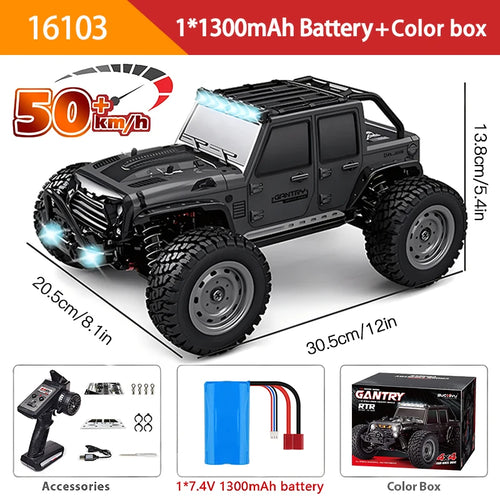  High-Speed 1:16 4WD Drift RC Car with LED – Thrilling Fun for Kids cashymart