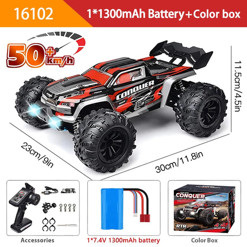  High-Speed 1:16 4WD Drift RC Car with LED – Thrilling Fun for Kids cashymart