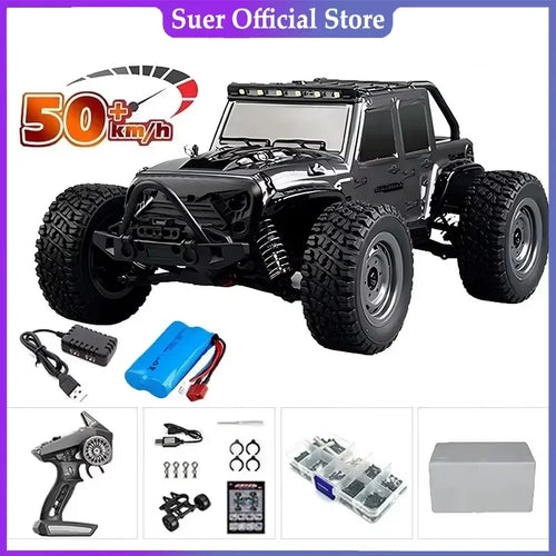  High-Speed 1:16 4WD LED Remote Control Off-Road Monster Truck cashymart