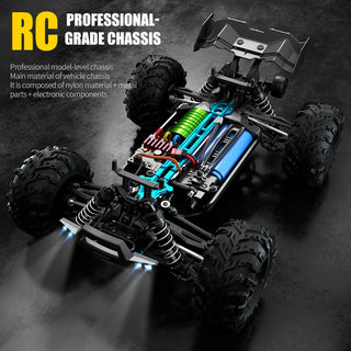  High-Speed 1:16 4WD RC Drift Monster Truck with LED for Kids cashymart