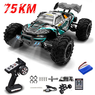  High-Speed 1:16 4WD RC Drift Monster Truck with LED for Kids cashymart