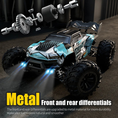 High-Speed 1:16 4WD RC Monster Truck with LED Lights cashymart