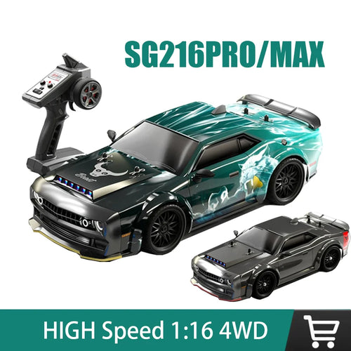 High-Speed 1:16 Brushless 4WD Remote Control Car with LED Lights cashymart