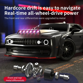  High-Speed 1:16 Brushless 4WD Remote Control Car with LED Lights cashymart