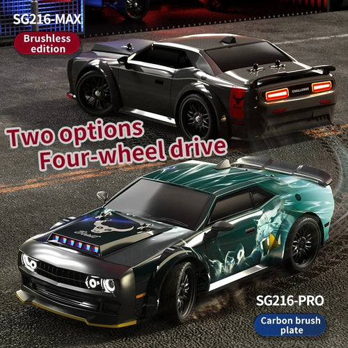  High-Speed 1:16 Brushless 4WD Remote Control Car with LED Lights cashymart