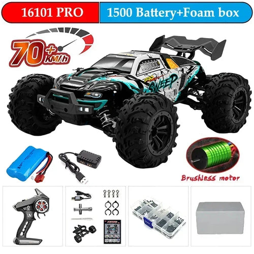  High-Speed 1:16 RC Off-Road Truck - 70KM/H Brushless Fun cashymart