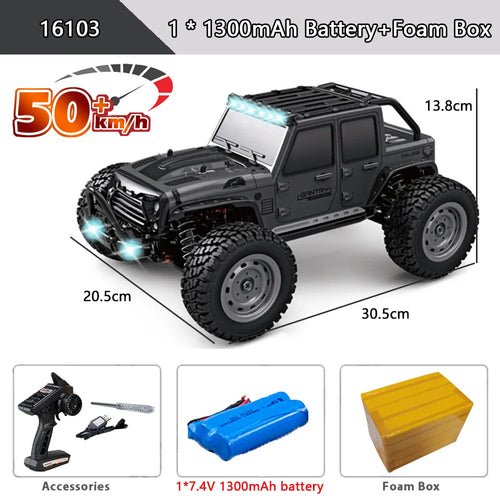  High-Speed 1:16 Scale 4WD RC Monster Truck - 50km/h Off-Road Fun cashymart