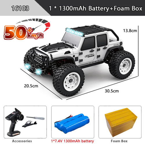  High-Speed 1:16 Scale 4WD RC Monster Truck - 50km/h Off-Road Fun cashymart