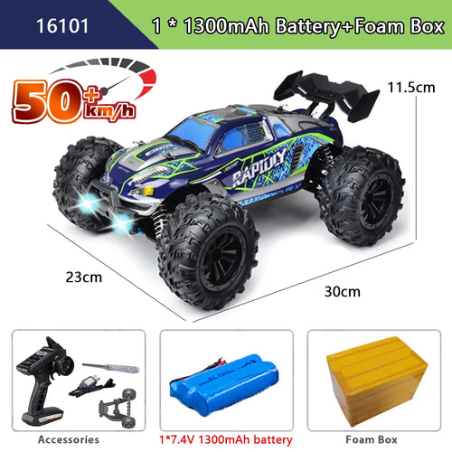  High-Speed 1:16 Scale 4WD RC Monster Truck - 50km/h Off-Road Fun cashymart