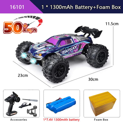  High-Speed 1:16 Scale 4WD RC Monster Truck - 50km/h Off-Road Fun cashymart