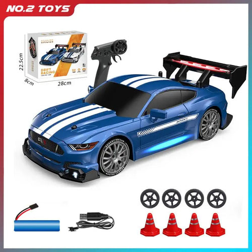  High-Speed 1:24 RC Mustang Drift Car with Remote & Replaceable Tires cashymart