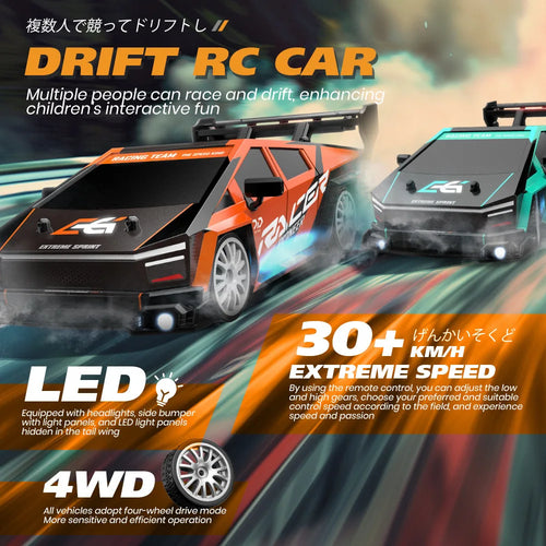  High-Speed 1:24 RC Mustang Drift Car with Remote & Replaceable Tires cashymart