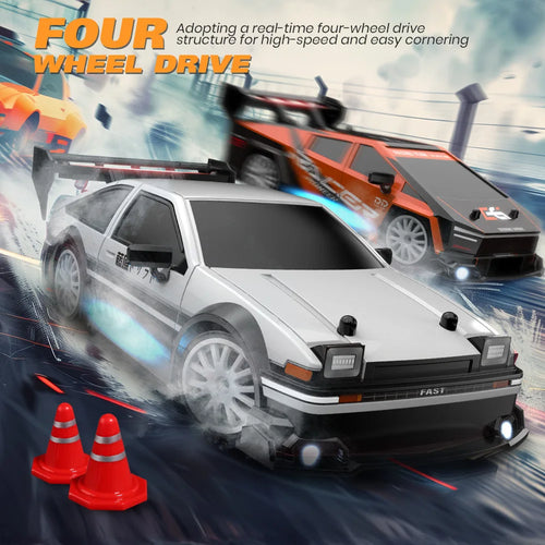  High-Speed 1:24 RC Mustang Drift Car with Remote & Replaceable Tires cashymart